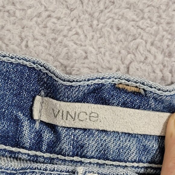 Vince Denim Distressed Cutoff Shorts 15.5 Waist Womens Casual Summer  JCT - Picture 5 of 8